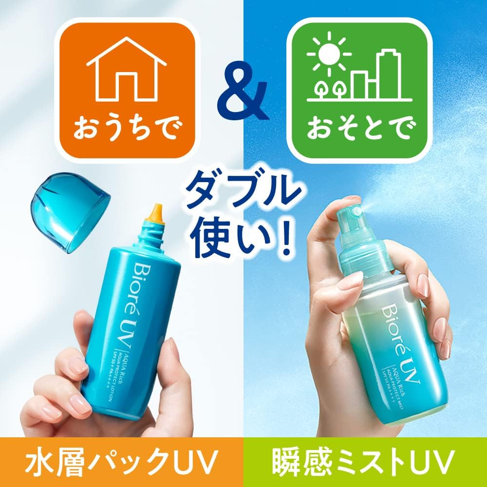 ビオレUV アクアリッチ アクアプロテクトミスト SPF50+ PA++++ 日焼け止め 60ml Biore UV Aqua Rich Mist