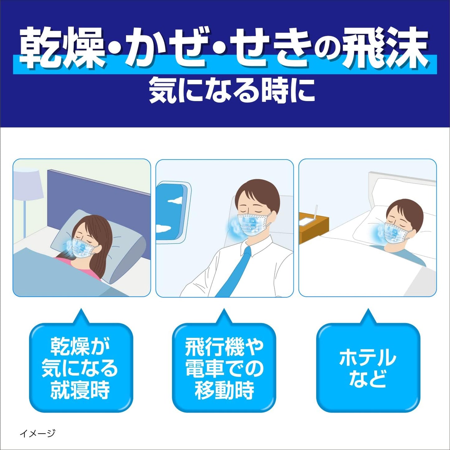 【就寝中のどケア】のどぬ~るぬれマスク 就寝用 無香料 プリーツタイプ 3セット 睡眠用 保湿マスク 約10時間加湿 乾燥対策 就寝時 喉ケア スチーム加湿 立体不織布 日本製
