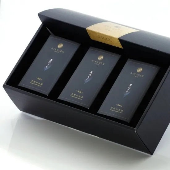 Japanese black roasted hojicha tea 3 bottle set