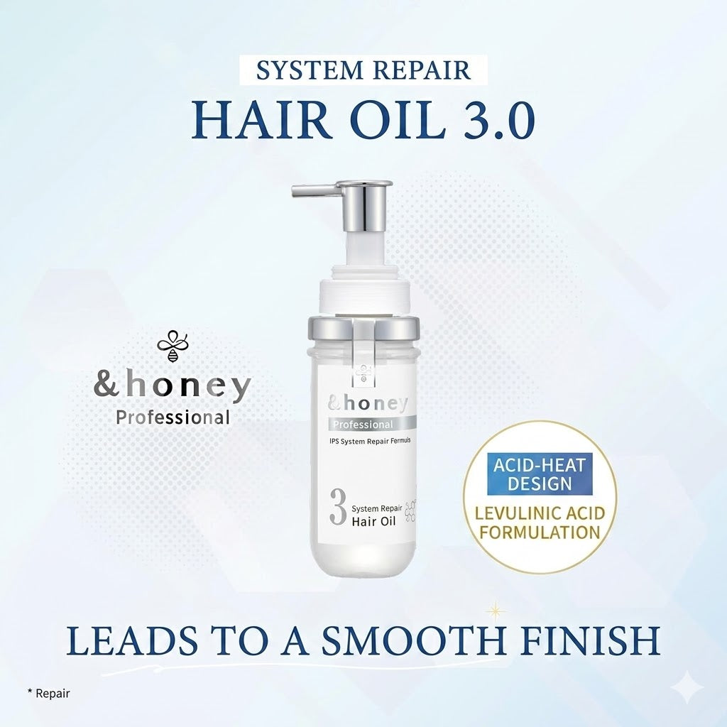 &honey アンドハニー プロフェッショナル システムリペア ヘアオイル 3.0 105ml（熱を味方にする酸熱設計・ハチミツ美容）