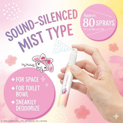 消臭力 携帯タイプ トイレ用 消臭ミストスプレー 9ml マイメロディ フレアフルールの香り（サンリオ公式ライセンス・静音ミスト・機内持ち込みOK）