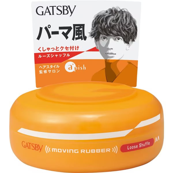 ギャツビー ムービングラバー ルーズシャッフル 80g マンダム ヘアワックス メンズ パーマ風 くしゃっと 無造作 ミディアム 整髪料 GATSBY