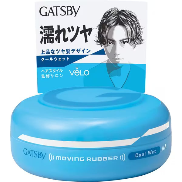 ギャツビー ムービングラバー クールウェット 80g マンダム ヘアワックス メンズ 濡れ髪 ツヤ グロス ジェル 整髪料 GATSBY