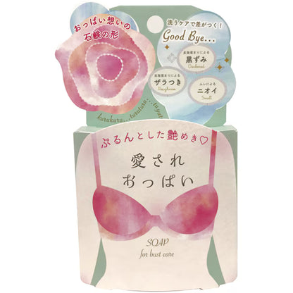 愛されおっぱい バストケアソープ 70g 【正規品】固形石鹸 角質ケア 潤い 植物由来成分配合 日本製 自宅ケア ペリカン石鹸