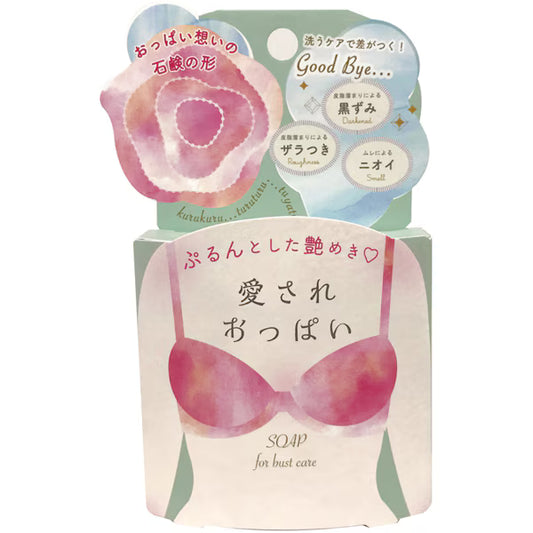 愛されおっぱい バストケアソープ 70g 【正規品】固形石鹸 角質ケア 潤い 植物由来成分配合 日本製 自宅ケア ペリカン石鹸