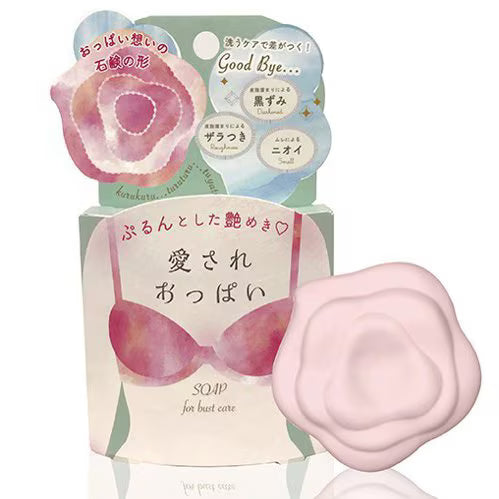 愛されおっぱい バストケアソープ 70g 【正規品】固形石鹸 角質ケア 潤い 植物由来成分配合 日本製 自宅ケア ペリカン石鹸