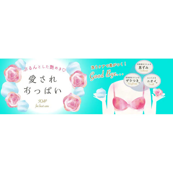 愛されおっぱい バストケアソープ 70g 【正規品】固形石鹸 角質ケア 潤い 植物由来成分配合 日本製 自宅ケア ペリカン石鹸