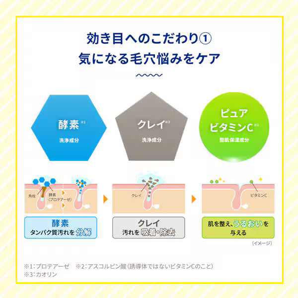 Rohto Pharmaceutical Melano CC Deep Clear Enzyme Face Wash 130g | Enzyme x Vitamin C Blend Pore Dirt & Blackhead Care Clay Adsorption Facial Foam Japanese Skincare