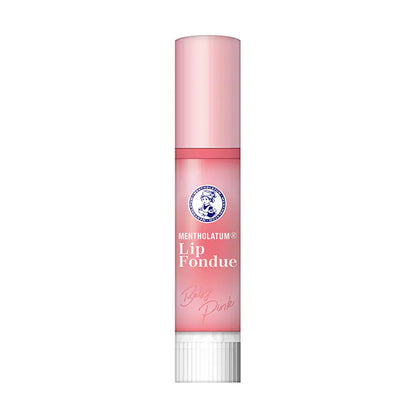 Mentholatum Lip Fondue Baby Pink - High Moisture, Shiny Lip Gloss for Plump, Hydrated Lips. Reduces Vertical Lip Lines and Dryness. Lip Balm from Rohto Pharmaceutical.