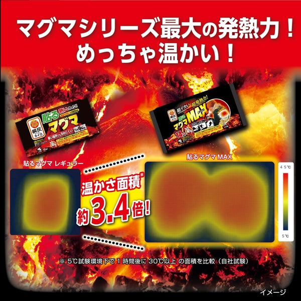 桐灰カイロ 貼るマグマ MAX 4個入｜超高温タイプ 貼るカイロ 強力発熱 防寒 冷え対策 日本製