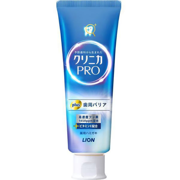 【医薬部外品】クリニカ PRO Plus 歯周バリア ナチュラルグリーンミント 95g｜高濃度フッ素1450ppm 歯周病予防 知覚過敏ケア 歯磨き粉 LION