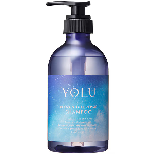 YOLU ヨル リラックスナイトリペア シャンプー 440ml 日本製 ナイトケア 夜間美容 うねりケア ごわつきケア 絡まり防止 しっとり ツヤ髪 ペア＆ゼラニウムの香り