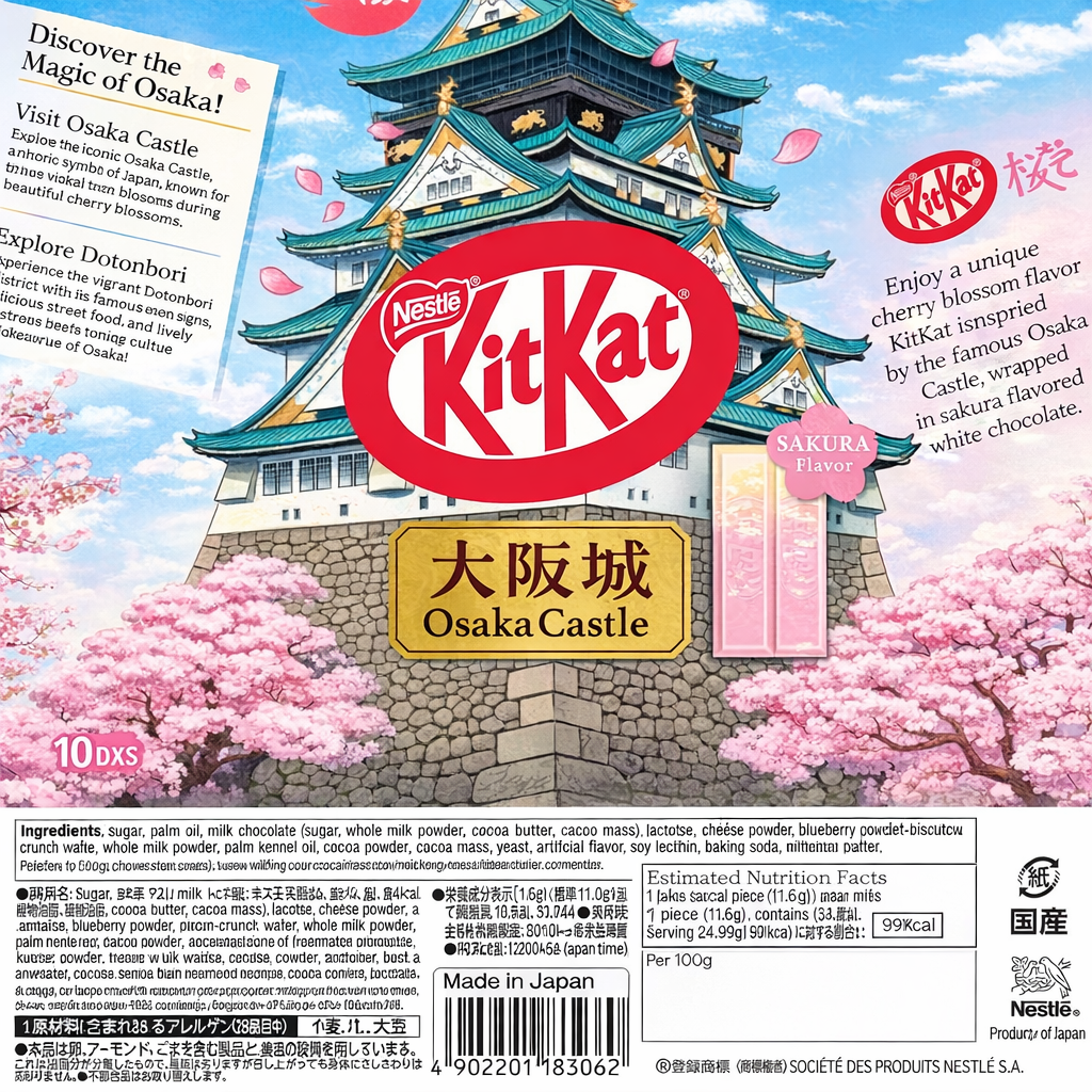 ネスレ日本 キットカット 大阪城 桜味 10枚 日本限定 Nestle KitKat