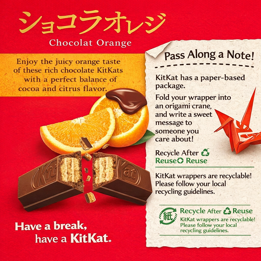 キットカット オレンジショコラ 9枚入｜爽やかオレンジ×濃厚チョコの贅沢ウエハース Nestle KitKat