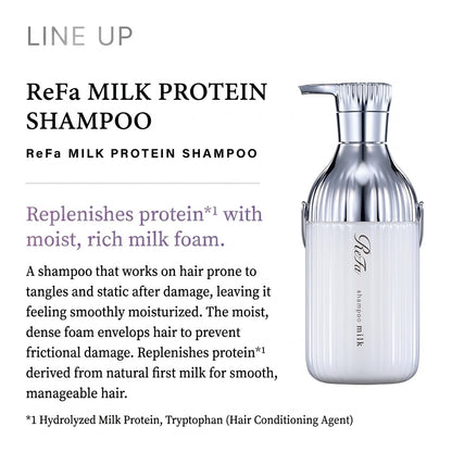 リファ ミルクプロテイン シャンプー 500mL｜うねりケア さらさら なめらか 保湿 ダメージケア 日本製 ReFa