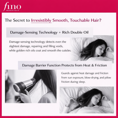 Fino Premium Touch Penetrating Beauty Serum Hair Oil Airy Smooth 70ml | Lightweight and Silky Finish, Damage Repair, Shiny Hair Care