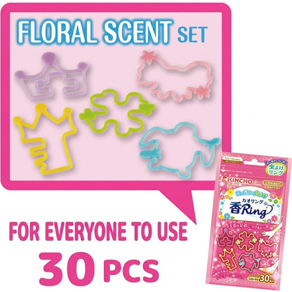 Kaoring Pink, 30 pieces | 12-hour floral scent, contains natural essential oils, no insecticides, for children, DEET-free, KINCHO