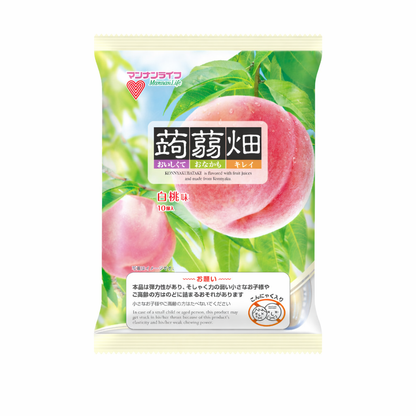 蒟蒻畑 白桃味 25g×10個 マンナンライフ こんにゃくゼリー 食物繊維 低カロリー ダイエット ヘルシー おやつ