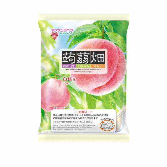 蒟蒻畑 白桃味 25g×10個 マンナンライフ こんにゃくゼリー 食物繊維 低カロリー ダイエット ヘルシー おやつ