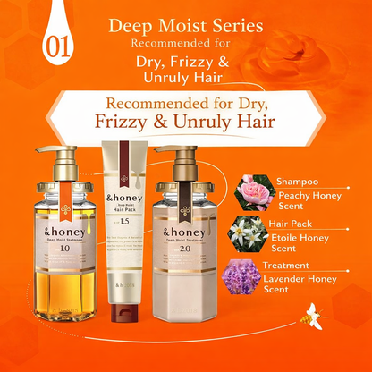 &honey (アンドハニー) メルティ モイストリペア 3点セット[ シャンプー/トリートメント/ヘアパック ]