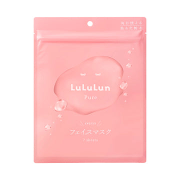 LULULUN ルルルンピュア バランスうるおいタイプ 7枚入 フェイスマスク 保湿 シートマスク デイリーケア 敏感肌 乾燥肌 LuLuLun Pure Hydrating Balance Mask 7 Sheets