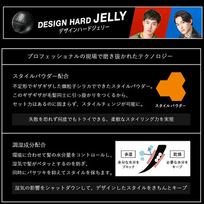 uno デザインハードジェリー グロッシー 100g 濡れツヤ ヘアワックス×ジェル メンズ スタイリング剤 固まらない ウーノ