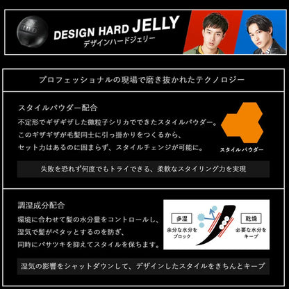 uno デザインハードジェリー ナチュラル 100g 自然な質感 ヘアワックス×ジェル メンズ スタイリング剤 固まらない  ウーノ