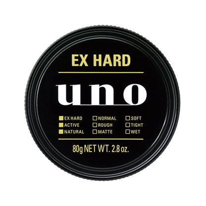 uno エクストリームハード 80g 超強力ヘアワックス メンズ スタイリング剤 湿気で崩れない 紫外線ダメージケア ウーノ