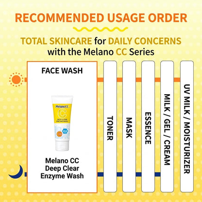 Rohto Pharmaceutical Melano CC Deep Clear Enzyme Face Wash 130g | Enzyme x Vitamin C Blend Pore Dirt & Blackhead Care Clay Adsorption Facial Foam Japanese Skincare