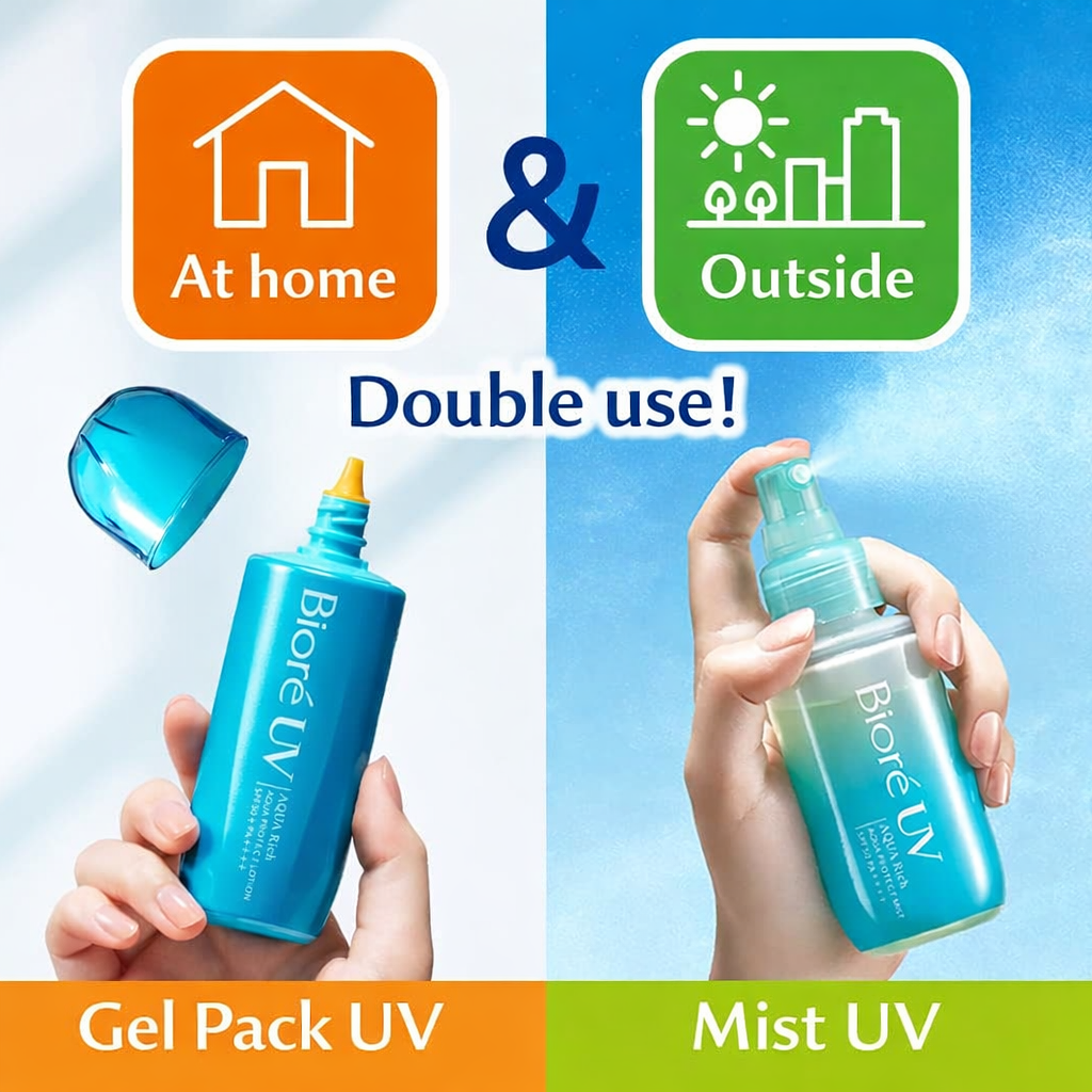 ビオレUV アクアリッチ アクアプロテクトミスト SPF50+ PA++++ 日焼け止め 60ml Biore UV Aqua Rich Mist