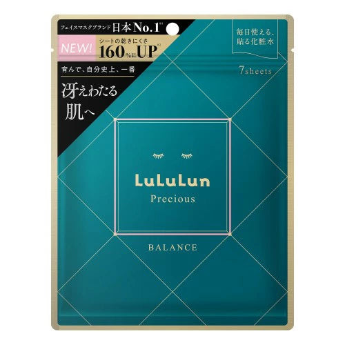 LuLuLun ルルルンプレシャス GREEN Glow Up 7枚入 フェイスマスク シートマスク 高保湿 透明感 バランスケア うるおい フェイスパック ルルルン 緑