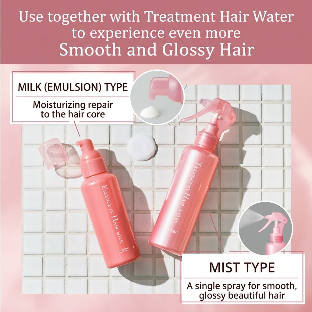 ORBIS オルビス エッセンスイン ヘアミルク 140g｜洗い流さないヘアトリートメント 無香料 ダメージケア 保湿 パサつきケア 日本製