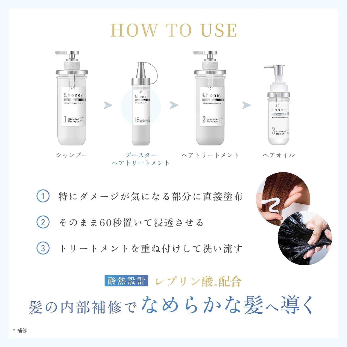 &honey アンドハニー プロフェッショナル システムリペア ブースターヘアトリートメント 1.5 200g（サロンクオリティ・浸透導入スペシャルケア）