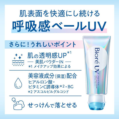 ビオレUV アクアリッチ エアリーホールドクリーム SPF50+ PA++++ 70g｜ベタつかない・軽い・保湿UV