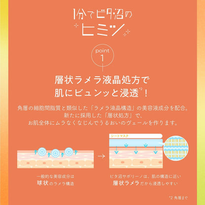 サボリーノ 目ざまシート ビタットC 30枚入り 朝用 フェイスマスク ビタミンC オールインワン 洗顔不要 1分 時短 毛穴ケア 透明感 大容量 シートマスク