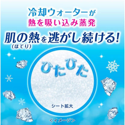 Biore ビオレ 子どもも使える冷タオル 5本入｜限定 ノンアルコール 無香料 46cm 大判ボディシート 冷感タオル 暑さ対策 日本製