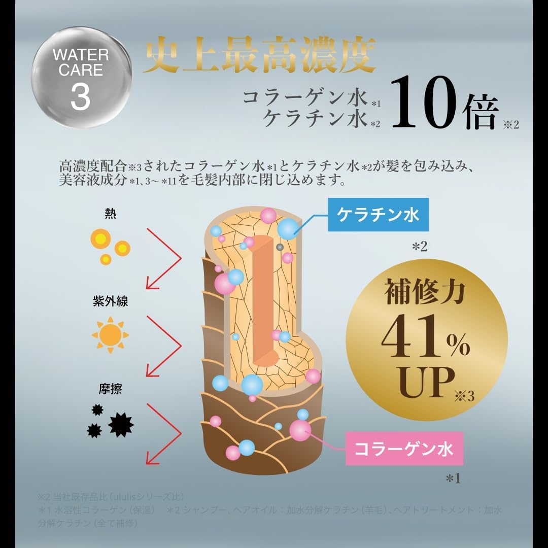 ululis ウルリス プレミアム ウォーターコンク ブラックセラム ヘアオイル 100mL｜保湿 ダメージケア ツヤ髪 うねりケア アウトバスヘアオイル 日本製
