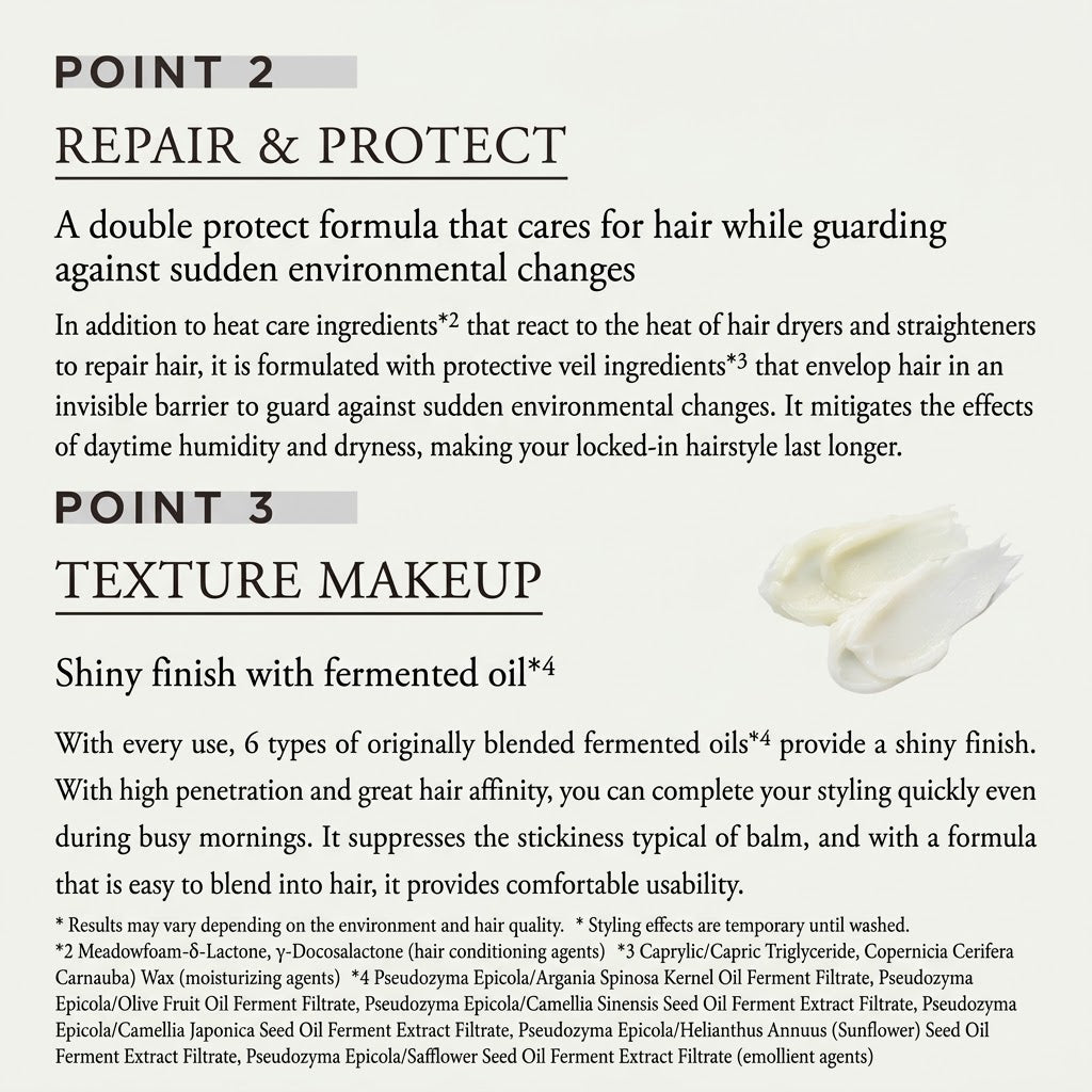 ReFa LOCK BALM LIGHT 40g | Stylish Styling Balm, Hair Balm, Shape Memory, Lock, Light & Airy, Delicate Textured Bundles, Heat Care, Fermented Oil, Floral Fruity Scent, Present, Gift, MTG, Japanese Hair Care