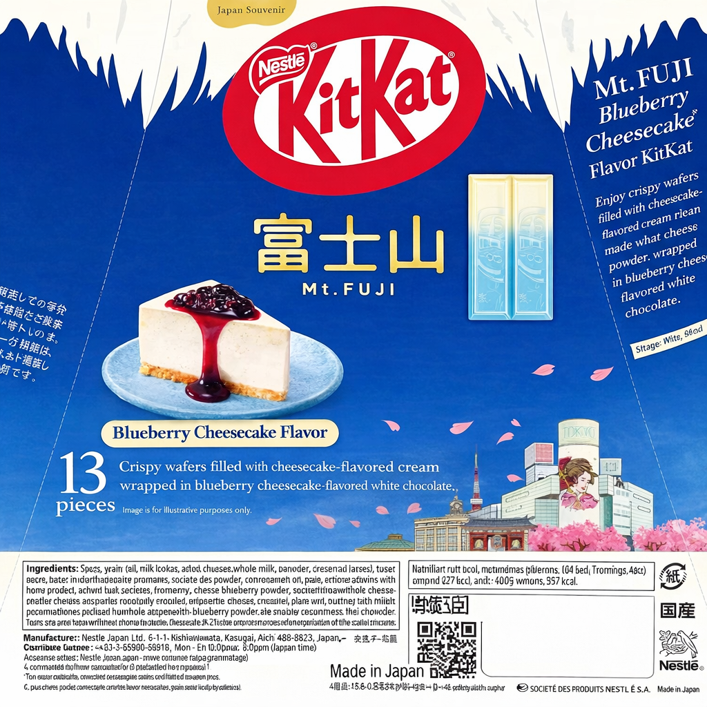 キットカット 富士山パック ブルーベリーチーズケーキ味 13枚入 日本限定 お土産 Nestle KitKat