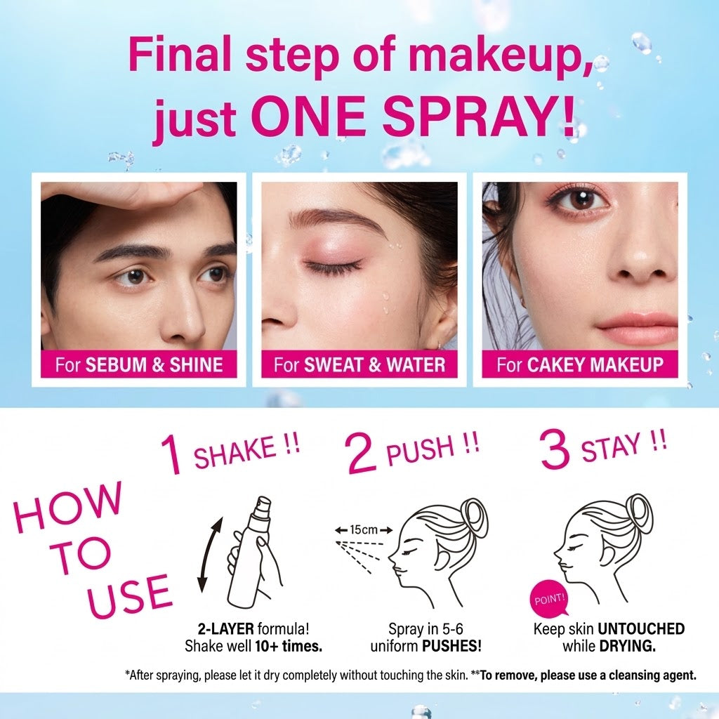 KOSE Make Keep Mist EX + 80ml | Makeup Smudge-Proof Waterproof Finishing Lotion KOSE Japanese Make Keep Spray