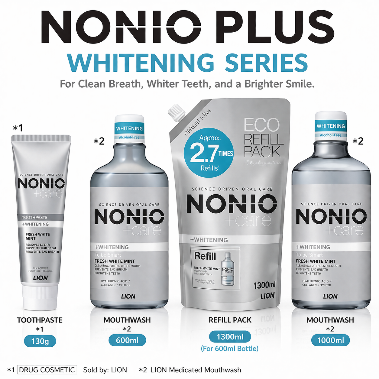 【医薬部外品】NONIO プラス 知覚過敏ケア 歯磨き粉 130g 口臭予防 知覚過敏 フッ素1450ppm ノニオ Natural Herb Mint
