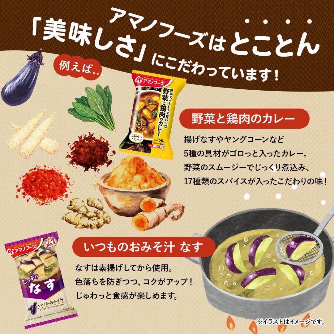 いつものおみそ汁 ほうれん草 1食 | フリーズドライ 味噌汁 あざやか鮮やかほうれん草と油揚げ 即席みそ汁 日本の味