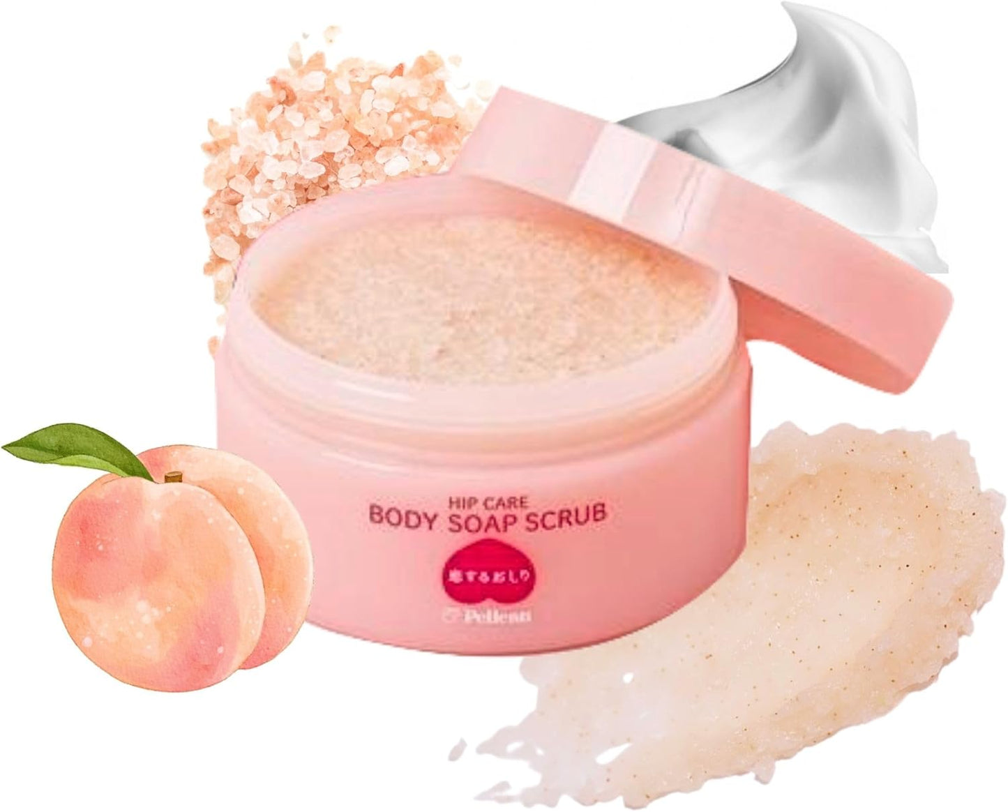 Koisuru Oshiri Soap Scrub, Sweet Peach Scent, 180g