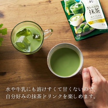 Tsujiri Smooth-Dissolving Matcha 30g | Easy to Mix, Lump-Free, Just Add Water, Cold Water, or Milk, Domestic Uji Matcha for Cooking, Sweets, and Recipes, Unsweetened
