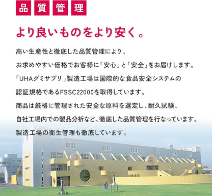 UHA味覚糖 グミサプリ マルチミネラル スイートパイン味 20日分（40粒入）1袋 | 栄養機能食品 グミ サプリメント 水なし