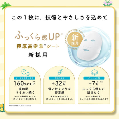 Lululun ルルルン ポケモンスリープデザイン フェイスマスク 7枚入｜シアンの砂浜の香り 保湿シートマスク うるおいタイプ 毛穴ケア 日本限定