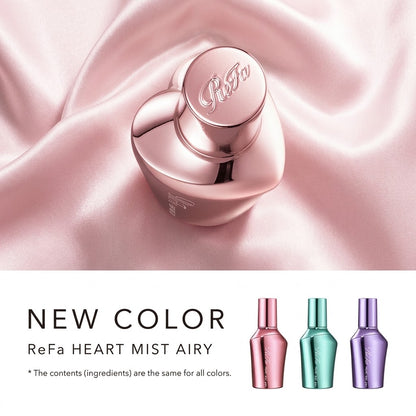 ReFa Heart Mist Airy (Rose Gold / M Pink / M Mint Green / M Purple) 150mL | Choice of 4 Colors, Stylish Finishing Hair Mist, Light & Airy, Keeps Hair Silky Smooth, Damage Repair, Peach Savon Scent, Present, Gift, MTG, Japanese Hair Care
