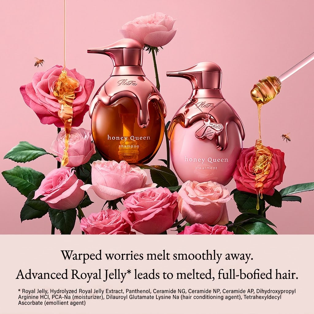 ReFa Honey Queen Leave-In Treatment Rose 130mL | Leave-in Treatment Frizz Control Hair Serum Salon Quality