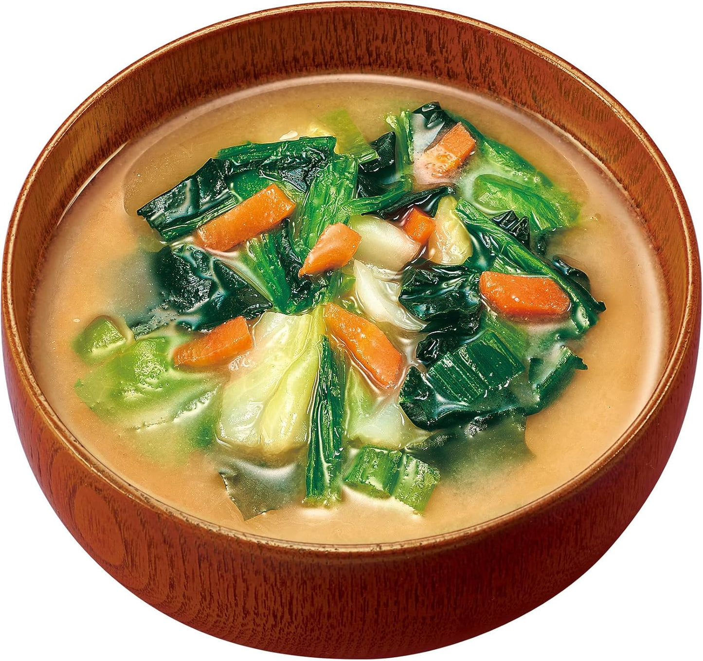 いつものおみそ汁 野菜 1食 | フリーズドライ 味噌汁 具だくさん野菜（キャベツ・ほうれん草・人参・ねぎ） 即席みそ汁 日本の味
