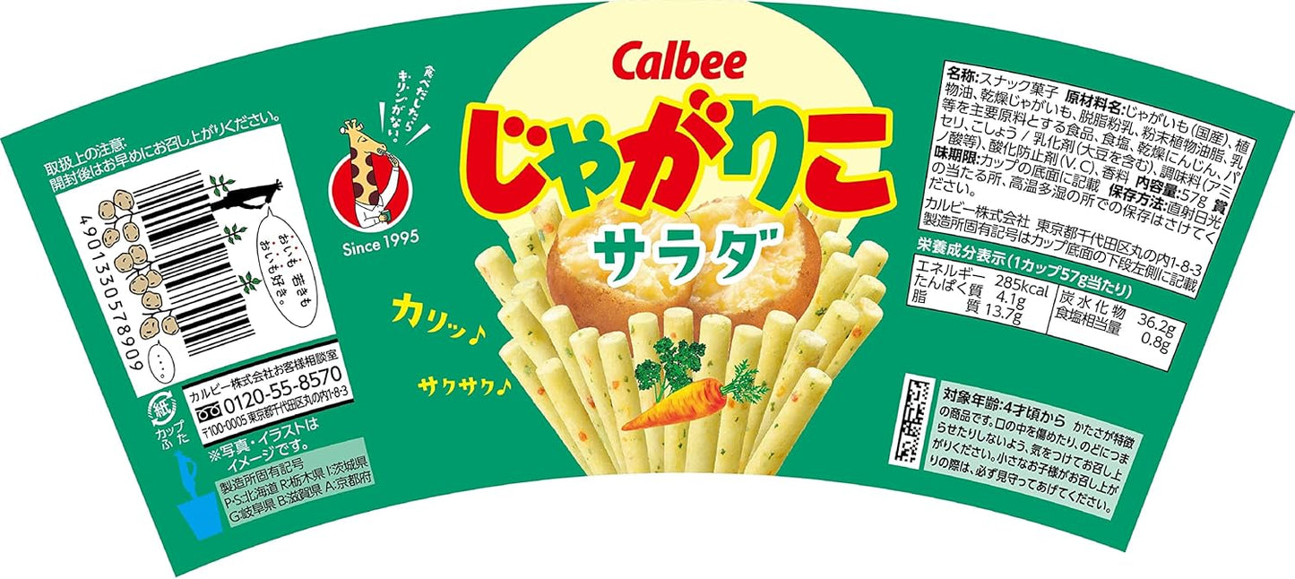 カルビー じゃがりこ 定番3種アソート 9個セット（サラダ・チーズ・じゃがバター 各3個） | まとめ買い 日本のお菓子 スナック